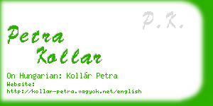 petra kollar business card