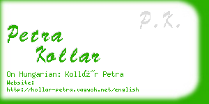 petra kollar business card